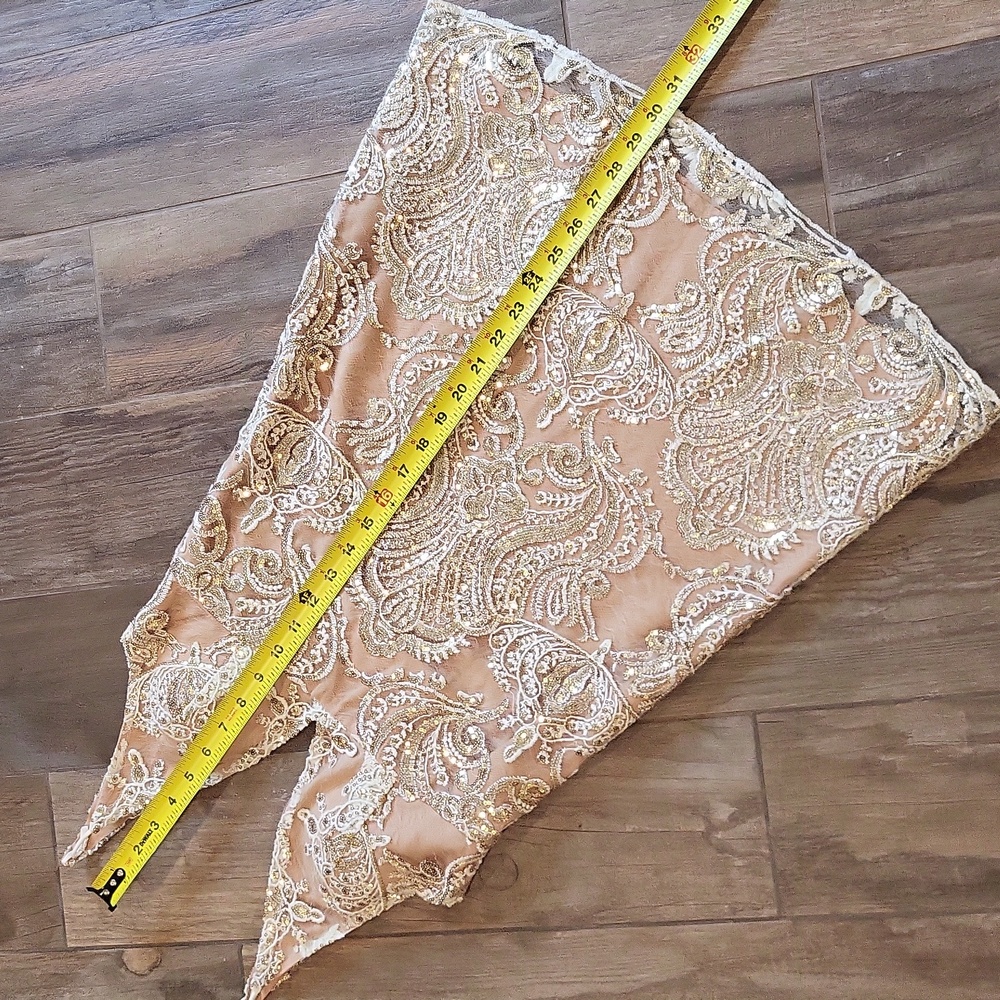 2/4 Free People Night Shimmer Lace & Sequins Sleeveless Lined Mini Dress - Picture 12 of 16